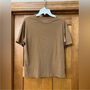 Everlane Brown Casual Basic Cotton Tee Shirt Size Small